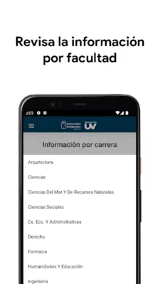 Admisión UV android App screenshot 8